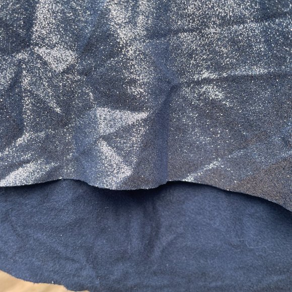 Trouve Gunmetal Blue Metallic Sueded T-Shirt - Picture 6 of 7